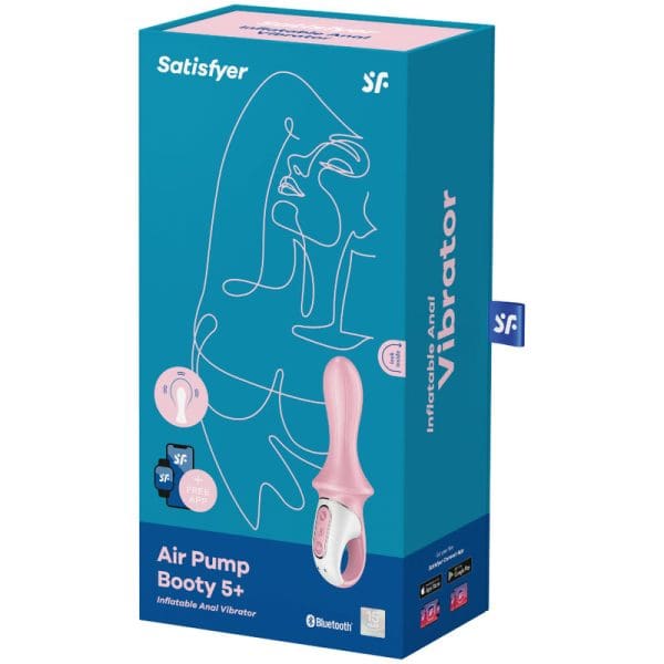 SATISFYER - AIR PUMP BOOTY 5+ INFLATABLE ANAL VIBRATOR PINK 4